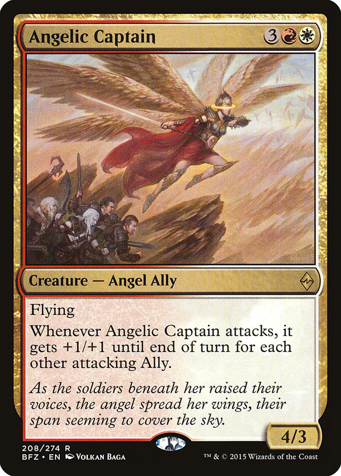 Angelic Captain 208 (Battle for Zendikar)  - Foil | Good Games North