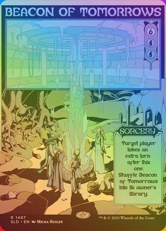 Beacon of Tomorrows 1497★/1 (Secret Lair Drop Series)  - Borderless Rainbow Foil | Good Games North
