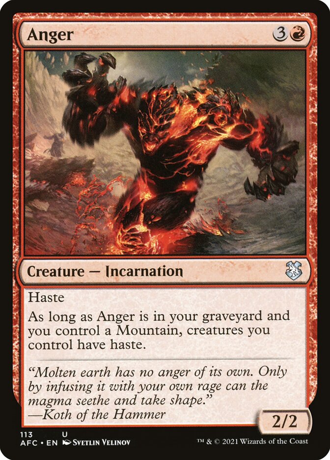 Anger 113/62 (Commander: Adventures in the Forgotten Realms)  | Good Games North