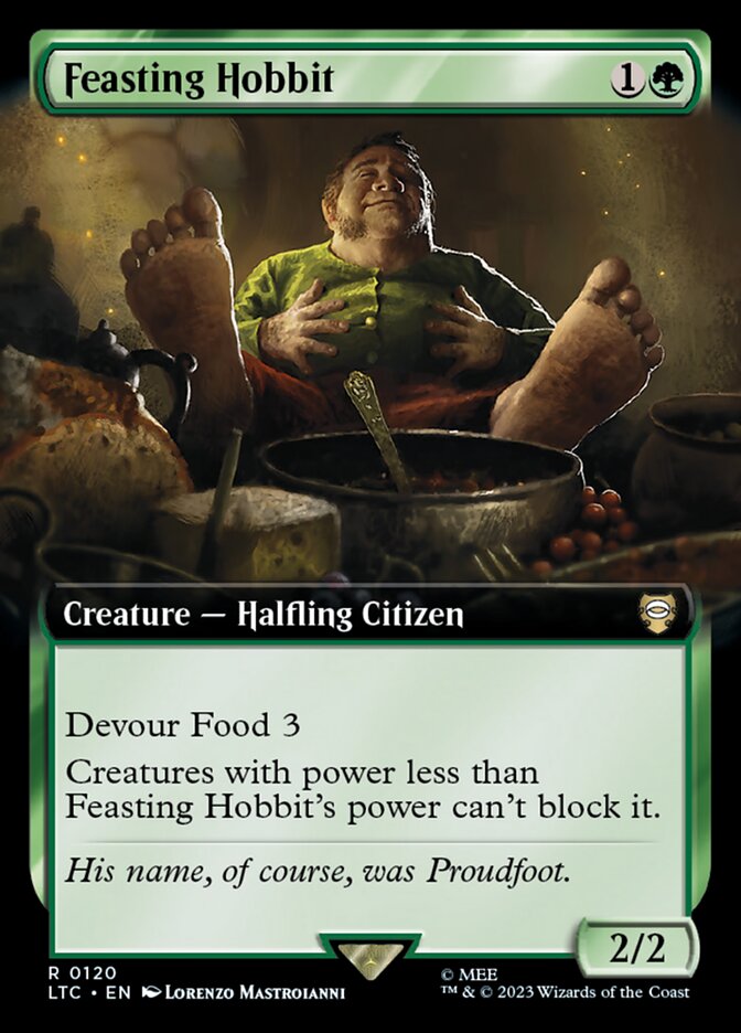Feasting Hobbit 120 (Commander: The Lord of the Rings: Tales of Middle-earth)  - Extended Art | Good Games North