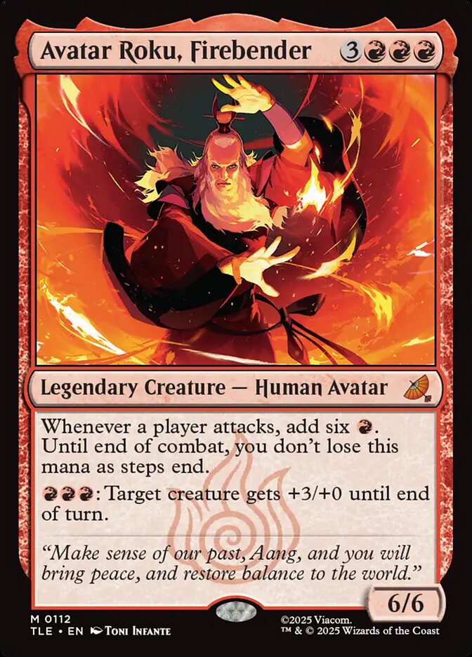Avatar Roku, Firebender 112/317 (Avatar: The Last Airbender: Eternal-Legal)  - Foil | Good Games North