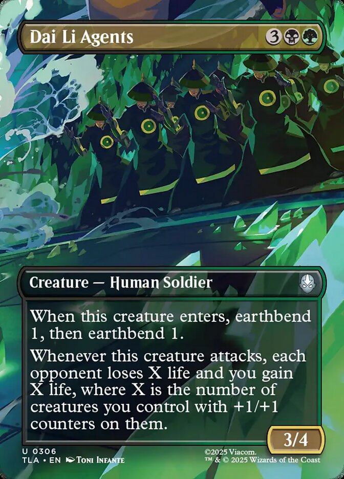 Dai Li Agents Borderless 306 (Avatar: The Last Airbender)  - Foil | Good Games North