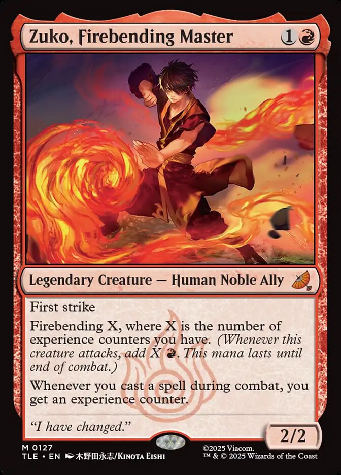 Zuko, Firebending Master 127/317 (Avatar: The Last Airbender: Eternal-Legal)  - Foil | Good Games North