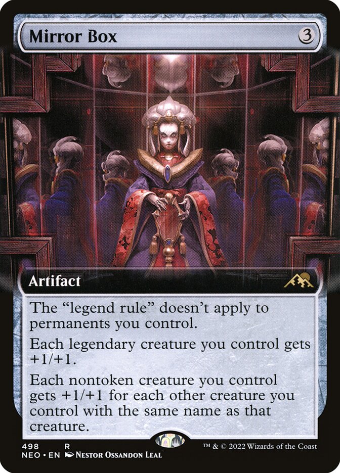 Mirror Box 498/302 (Kamigawa: Neon Dynasty)  - Extended Art Foil | Good Games North