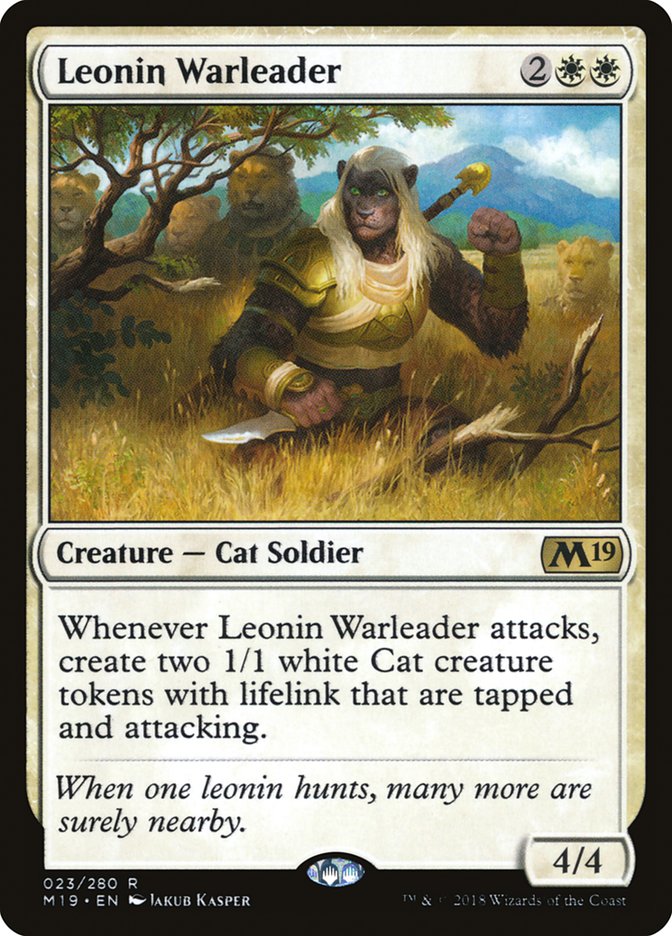 Leonin Warleader (Core Set 2019)  | Good Games North