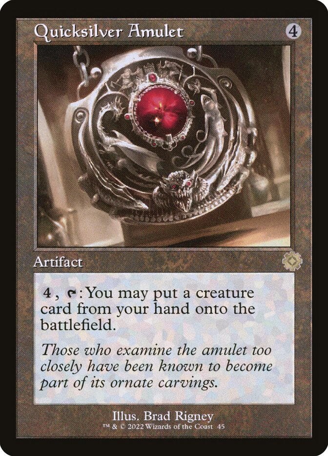 Quicksilver Amulet (The Brothers' War: Retro Frame Artifacts)  - Foil | Good Games North