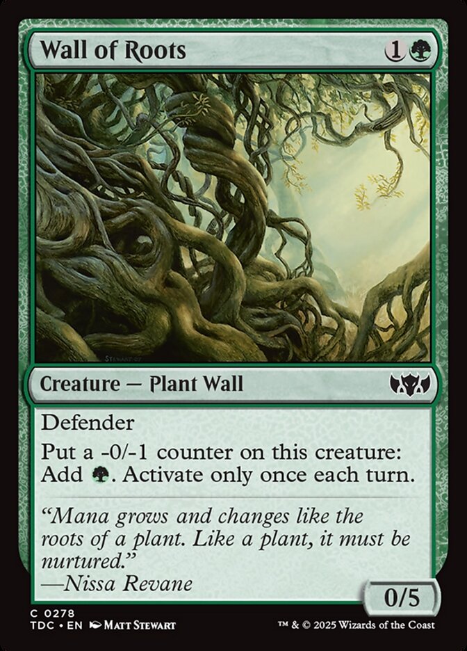 Wall of Roots (Commander: Tarkir: Dragonstorm)  | Good Games North