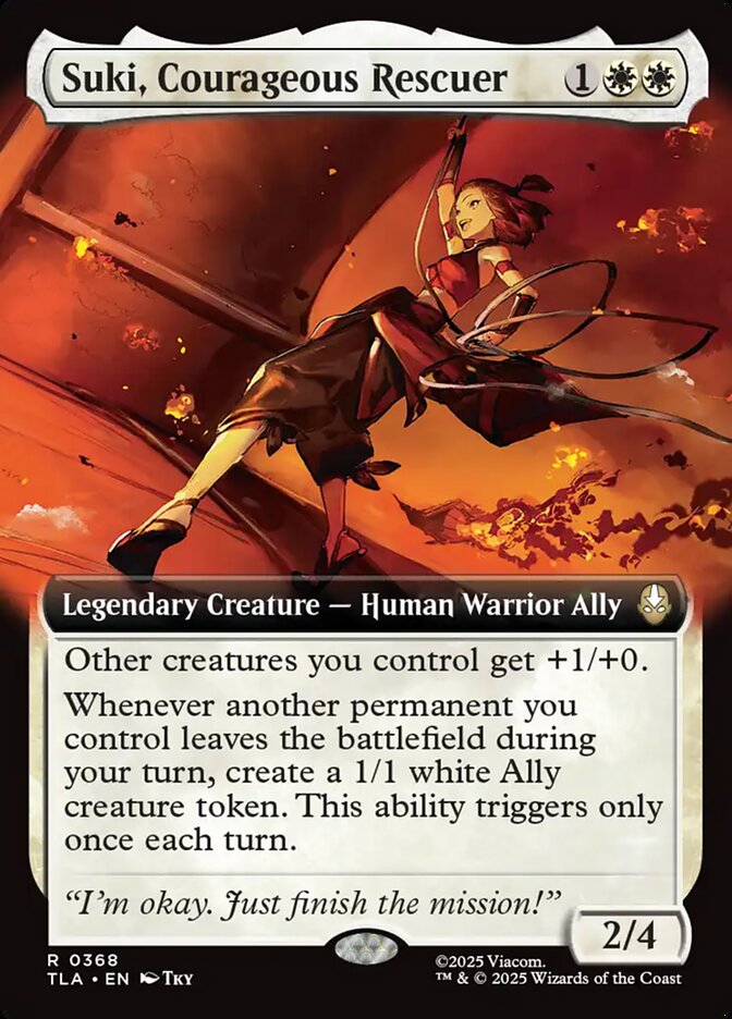 Suki, Courageous Rescuer 368/286 (Avatar: The Last Airbender)  - Extended Art Foil | Good Games North