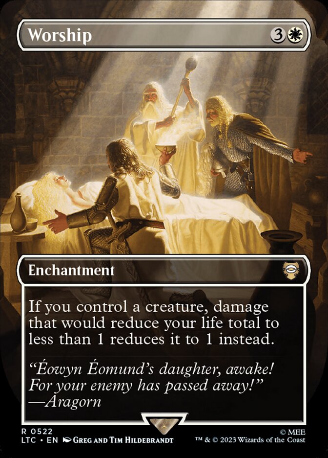 Worship 522/347 (Commander: The Lord of the Rings: Tales of Middle-earth)  - Borderless Foil | Good Games North