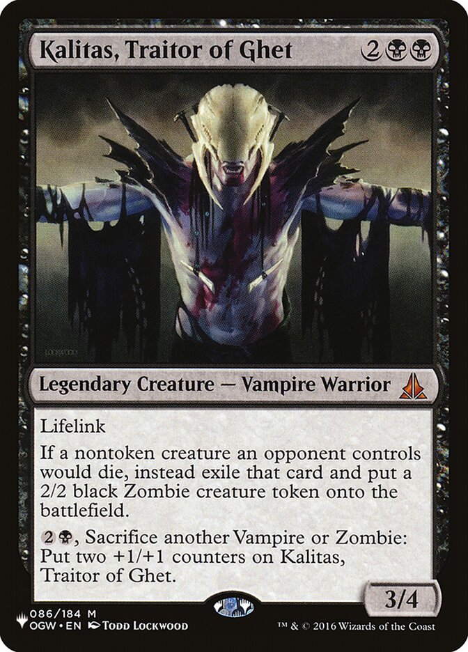 Kalitas, Traitor of Ghet OGW-86/5075 (The List Reprints)  | Good Games North