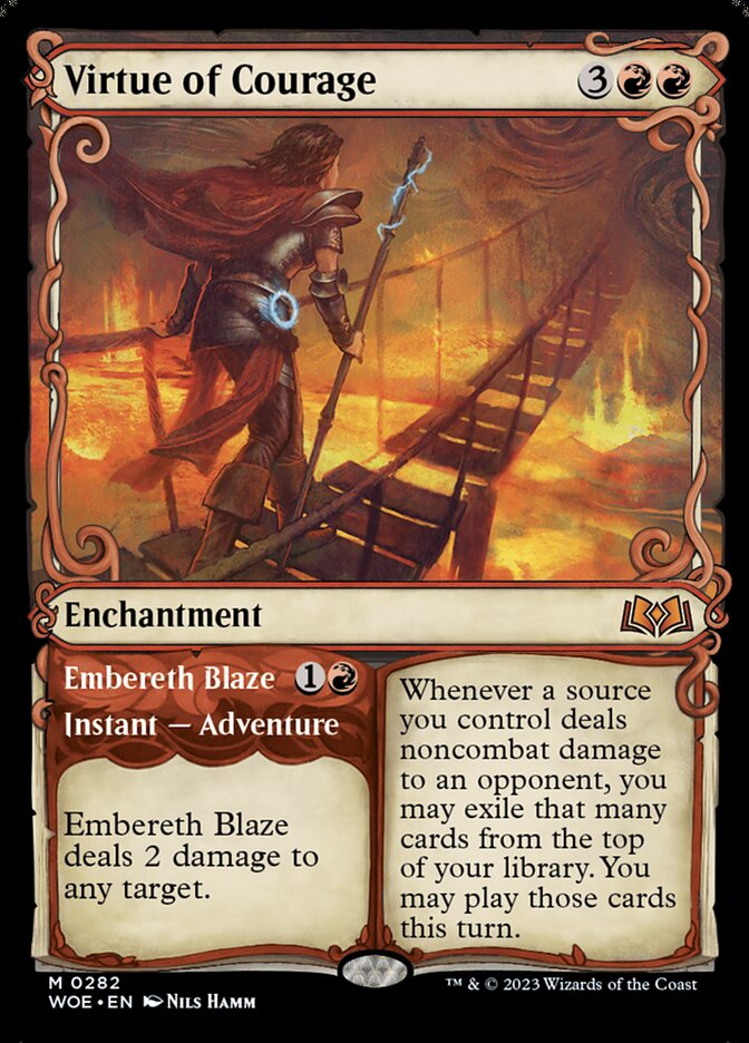 Virtue of Courage // Embereth Blaze (Wilds of Eldraine)  | Good Games North