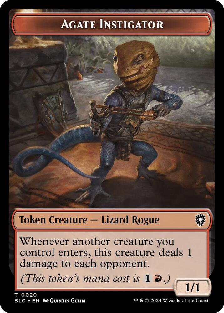 Agate Instigator Rabbit Double Sided Token (Commander: Bloomburrow)  | Good Games North