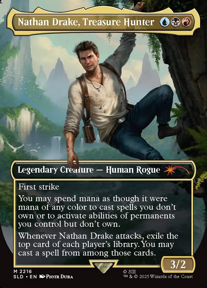 Nathan Drake, Treasure Hunter 2216 (Secret Lair Drop Series)  - Borderless | Good Games North