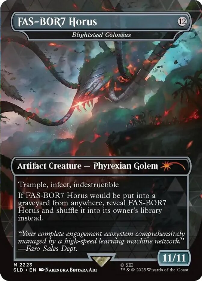 FAS BOR7 Horus // Blightsteel Colossus 2223/1 (Secret Lair Drop Series)  - Borderless | Good Games North