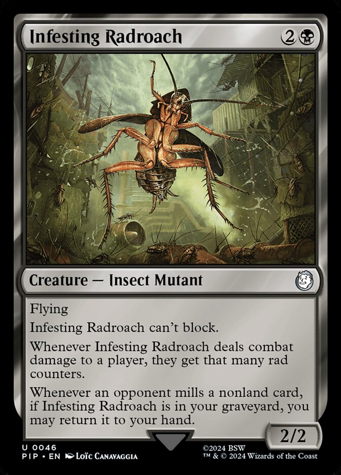 Infesting Radroach 46/326 (Universes Beyond: Fallout)  - Foil | Good Games North