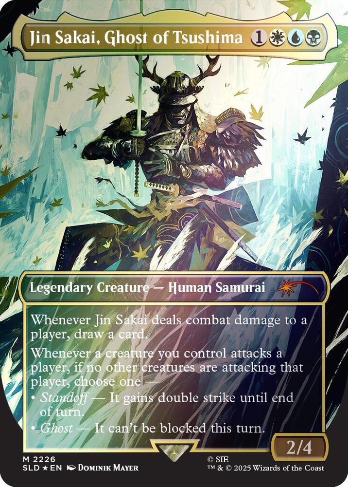 Jin Sakai Ghost of Tsushima Rainbow Foil (Secret Lair Drop Series)  - Foil | Good Games North