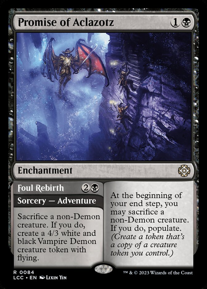 Promise of Aclazotz // Foul Rebirth 84/370 (Commander: The Lost Caverns of Ixalan)  | Good Games North