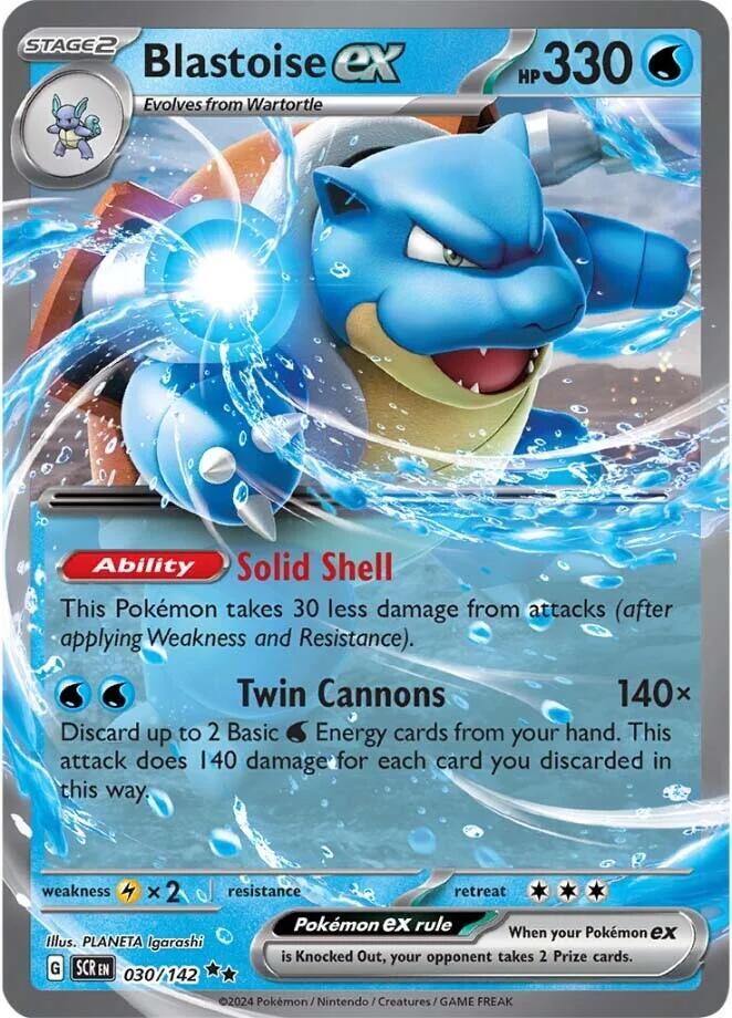 Blastoise ex 030/142 (SV07: Stellar Crown)  - Holofoil | Good Games North
