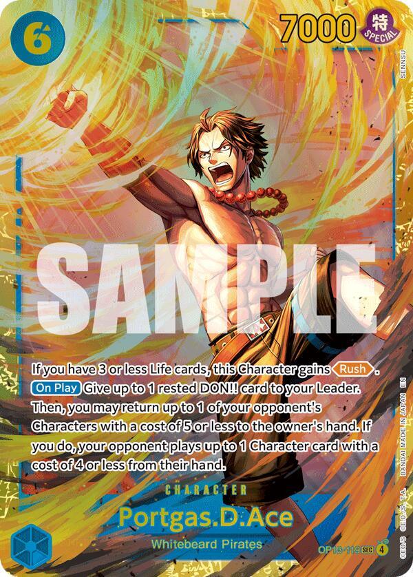 Portgas.D.Ace OP13-119 (Carrying On His Will)  - Foil | Good Games North