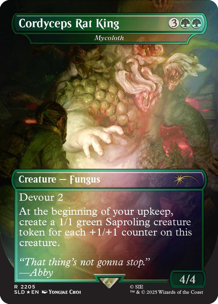 Cordyceps Rat King // Mycoloth 2205 (Secret Lair Drop Series)  - Borderless Rainbow Foil | Good Games North