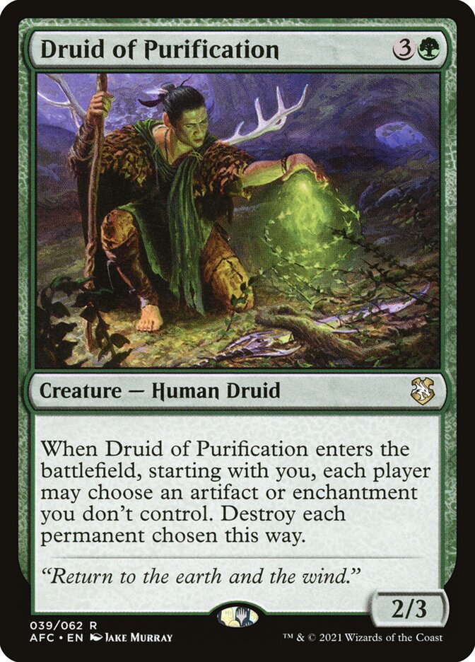 Druid of Purification (Commander: Adventures in the Forgotten Realms)  | Good Games North