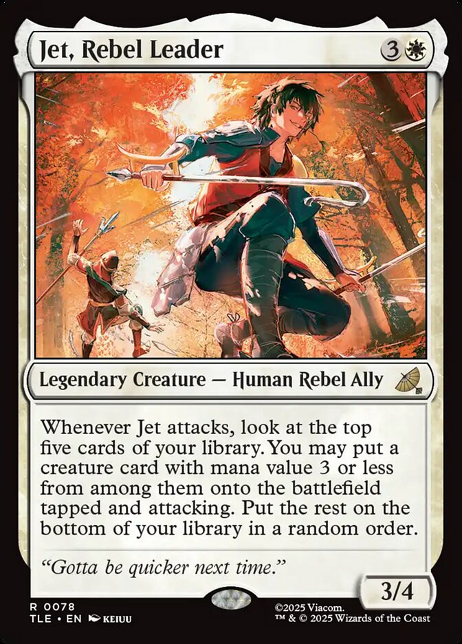 Jet, Rebel Leader 78/317 (Avatar: The Last Airbender: Eternal-Legal)  - Foil | Good Games North