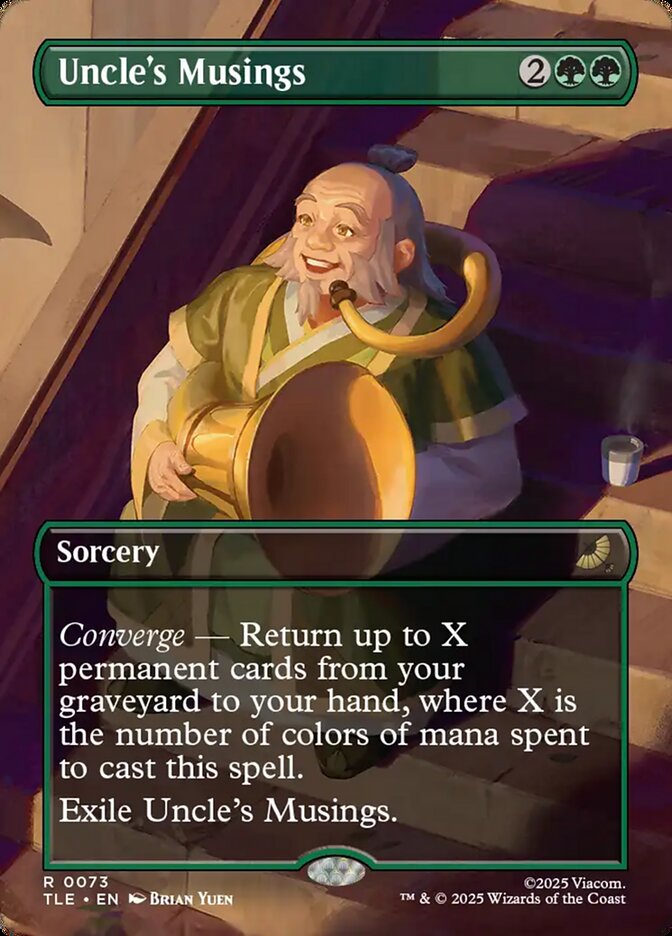 Uncle's Musings 73/317 (Avatar: The Last Airbender: Eternal-Legal)  - Borderless Foil | Good Games North