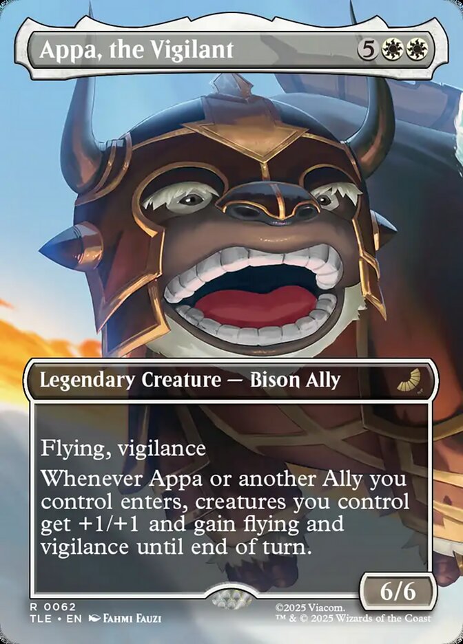 Appa, the Vigilant 62 (Avatar: The Last Airbender: Eternal-Legal)  - Borderless Foil | Good Games North