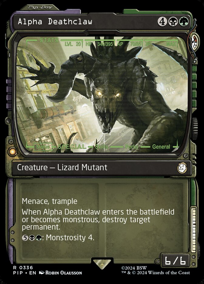 Alpha Deathclaw 336/326 (Universes Beyond: Fallout)  - Showcase Foil | Good Games North