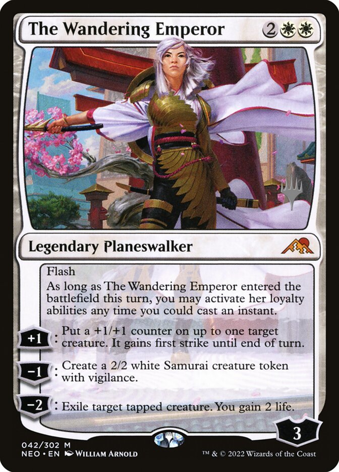 The Wandering Emperor (Promo Pack: Kamigawa: Neon Dynasty)  - Foil | Good Games North