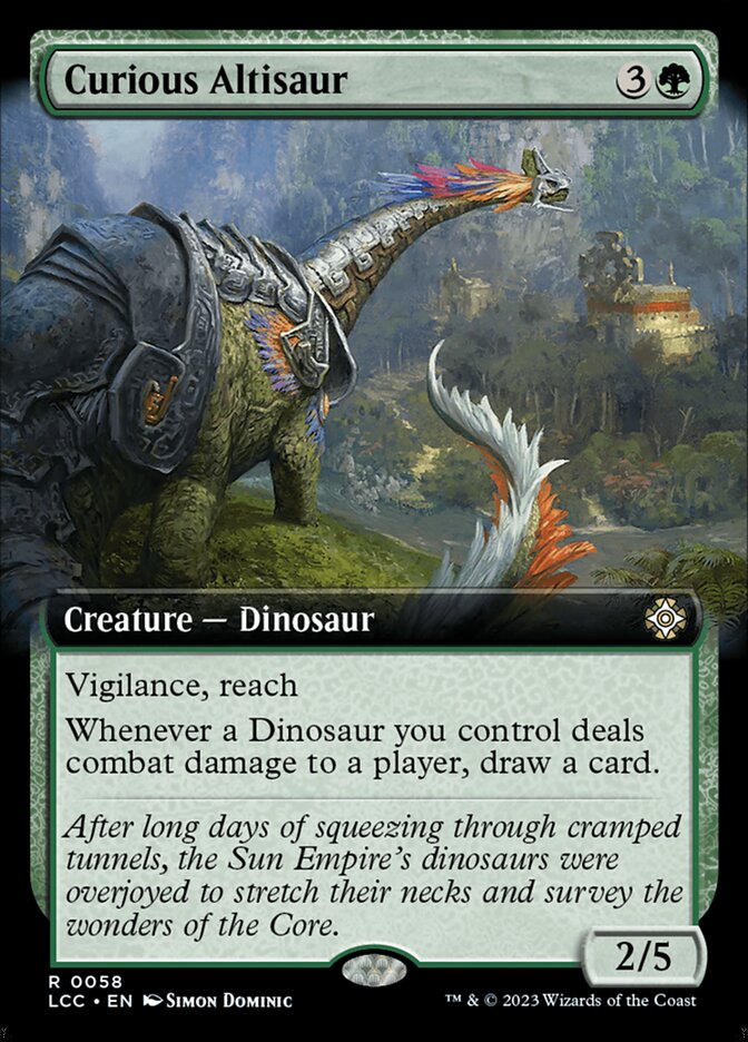 Curious Altisaur 58/370 (Commander: The Lost Caverns of Ixalan)  - Extended Art | Good Games North