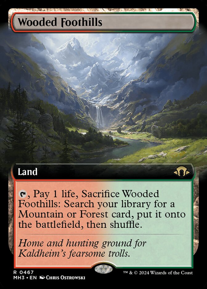 Wooded Foothills 467/319 (Modern Horizons 3)  - Extended Art Foil | Good Games North