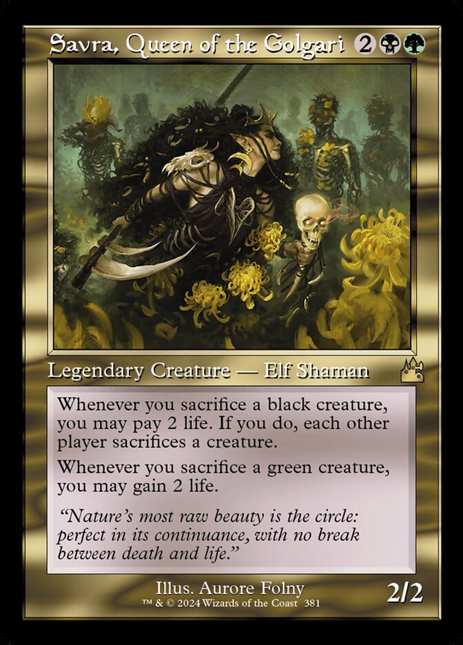 Savra, Queen of the Golgari 381/291 (Ravnica Remastered)  - Retro | Good Games North