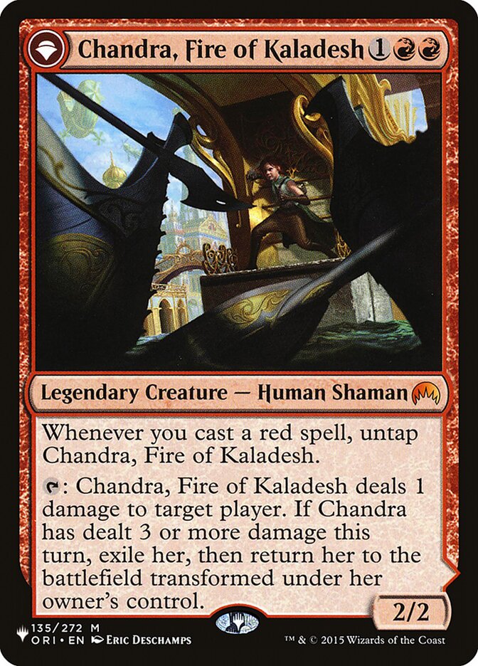 Chandra, Fire of Kaladesh // Chandra, Roaring Flame (The List Reprints)  | Good Games North
