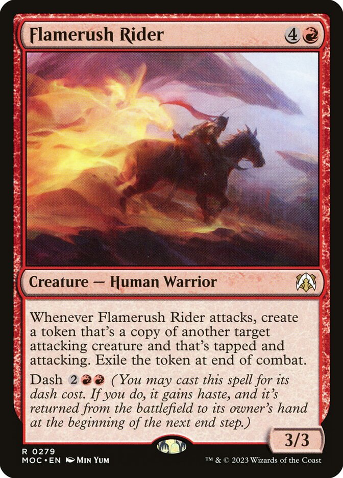 Flamerush Rider 279/444 (Commander: March of the Machine)  | Good Games North