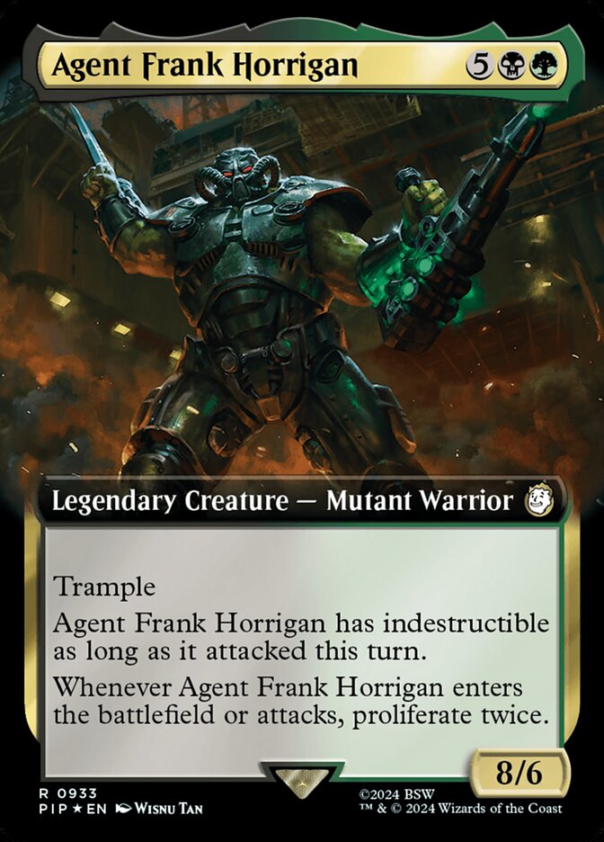 Agent Frank Horrigan 933/326 (Universes Beyond: Fallout)  - Extended Art Surge Foil | Good Games North
