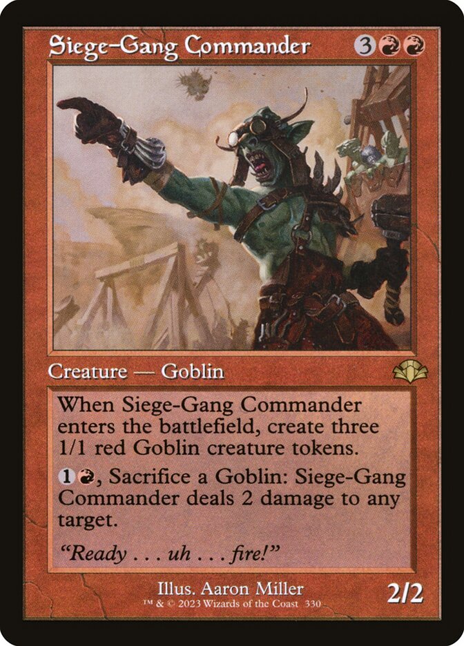 Siege-Gang Commander 330/261 (Dominaria Remastered)  - Retro Foil | Good Games North
