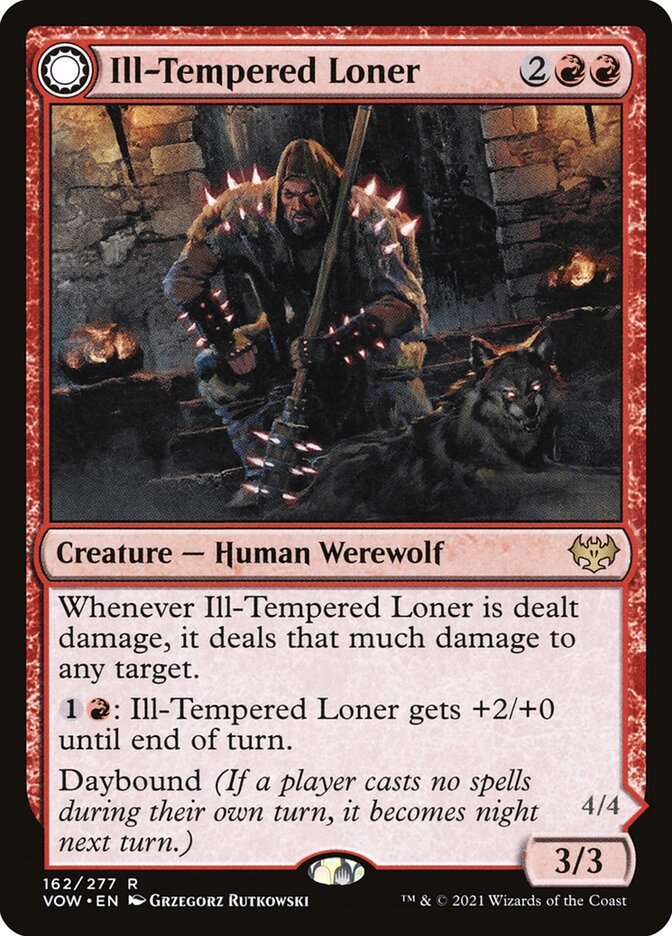 Ill-Tempered Loner // Howlpack Avenger (Innistrad: Crimson Vow)  | Good Games North