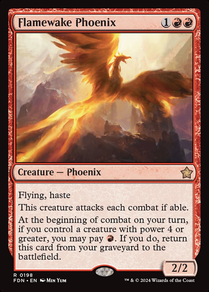 Flamewake Phoenix 198 (Foundations)  - Foil | Good Games North