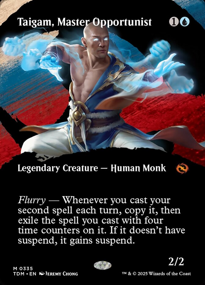 Taigam, Master Opportunist 335 (Tarkir: Dragonstorm)  - Borderless Foil | Good Games North