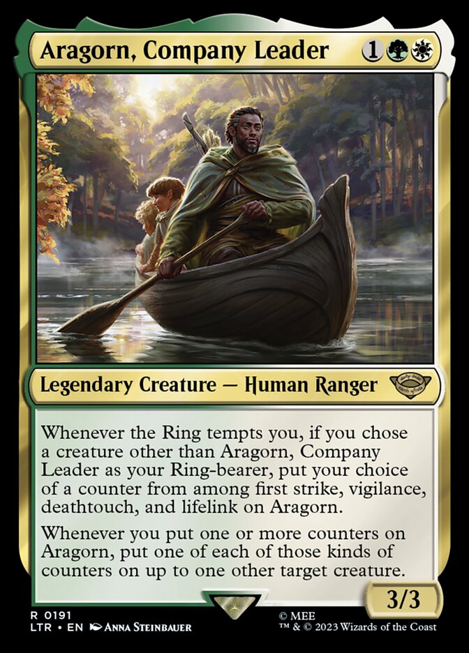 Aragorn, Company Leader 191/281 (Universes Beyond: The Lord of the Rings: Tales of Middle-earth)  - Foil | Good Games North