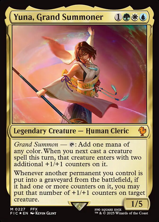 Yuna, Grand Summoner 227/100 (Commander: FINAL FANTASY)  - Foil | Good Games North