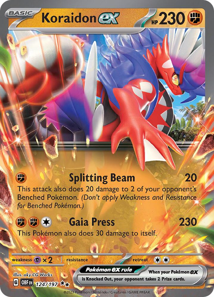 Koraidon ex 124/197 (SV03: Obsidian Flames)  - Holofoil | Good Games North