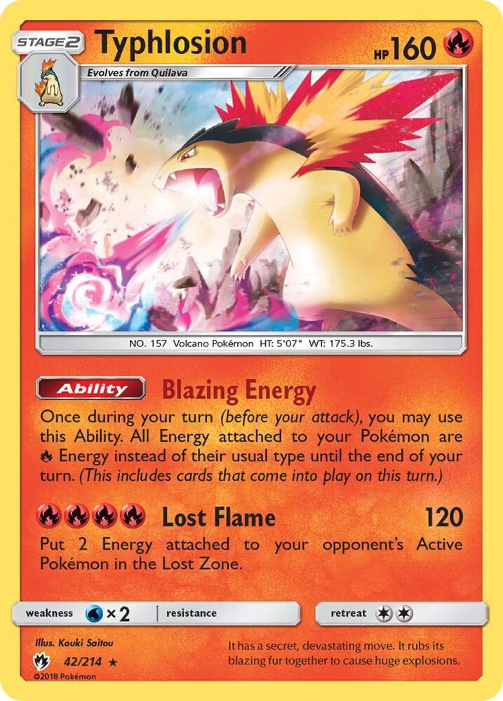 Typhlosion 42/214 (SM - Lost Thunder)  - Holofoil | Good Games North