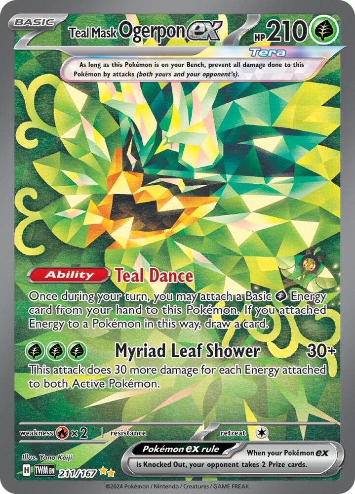 Teal Mask Ogerpon ex 211/167 (SV06: Twilight Masquerade)  - Holofoil | Good Games North