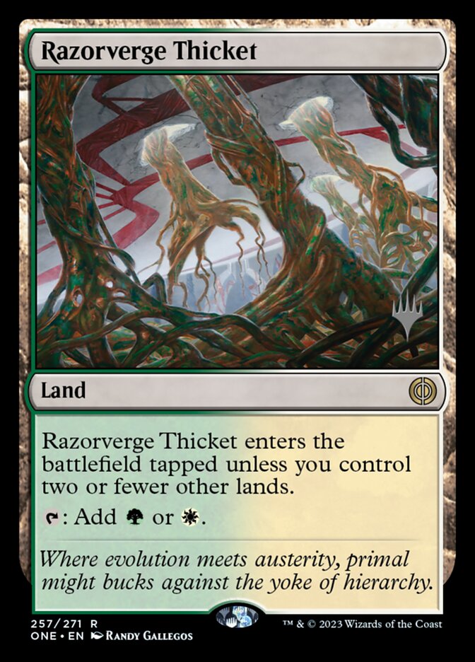 Razorverge Thicket (Promo Pack: Phyrexia: All Will Be One)  | Good Games North
