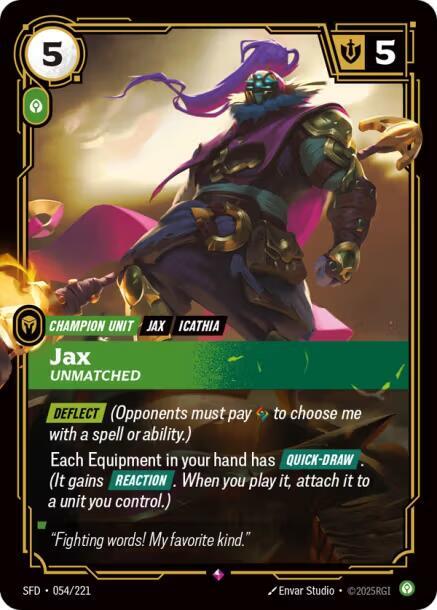 Jax Unmatched (Spiritforged)  - Foil | Good Games North
