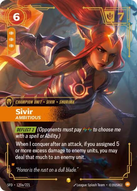 Sivir Ambitious Alternate Art (Spiritforged)  - Foil | Good Games North