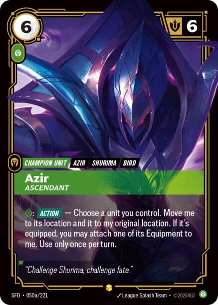 Azir Ascendant Alternate Art (Spiritforged)  - Foil | Good Games North