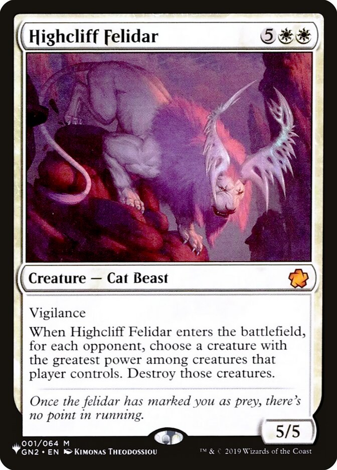 Highcliff Felidar (The List Reprints)  | Good Games North